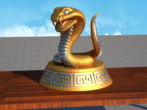 Snake Cartoon Ornament