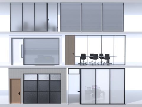 Office glass partition wall