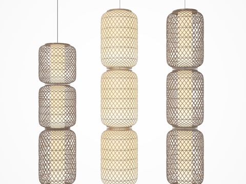 Rattan chandelier