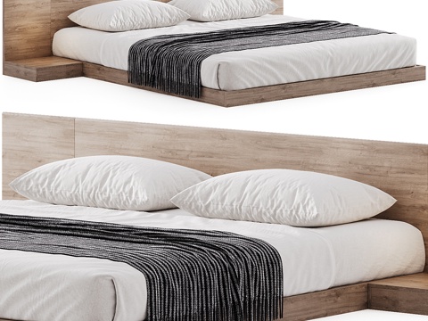 Modern Double Fabric Bed Floor Bed