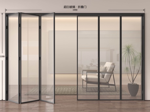 Modern Folding Door Folding Door Balcony Folding Door Glass Door Kitchen Folding Door Glass Folding