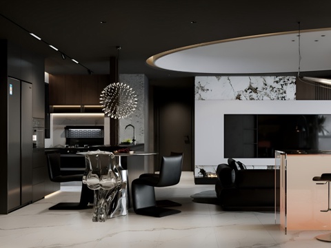 Italian Affordable Luxury Style DiningRoom