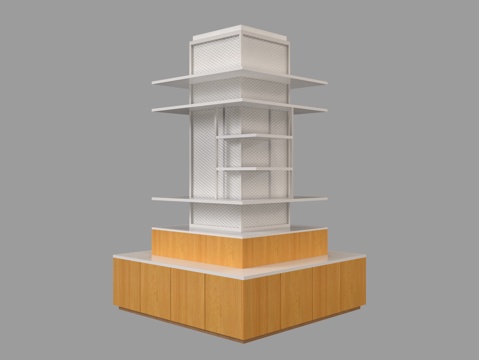 Display Shelf Column-wrapped Shelf Column-wrapped Wooden Cabinet Shelf Supermarket Shelf Display Cabinet Display