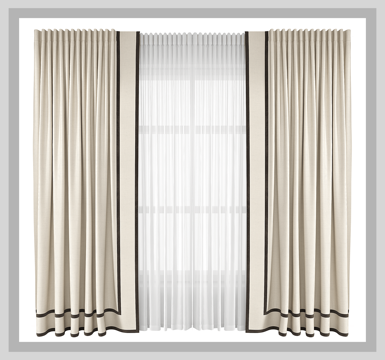 Quiet Wind Curtain Cloth Curtain Cloth Curtain Homestay Curtain Hotel Curtain