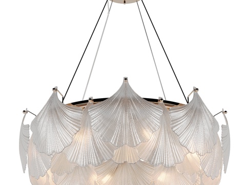 Neo-Chinese Style Affordable Luxury Style Lampatron Ginkgo Leaf Decorative Chandelier