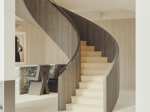 Modern Stairwell Handrail Ladder