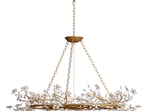 New Chinese Affordable Luxury Style Fiore Crown Decorative Chandelier