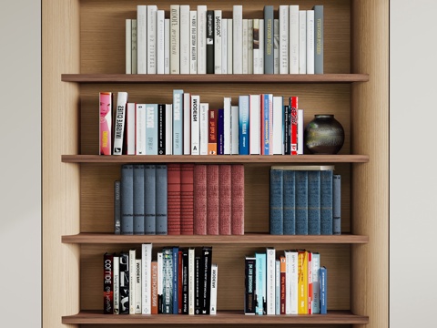 Modern bookcase book ornaments