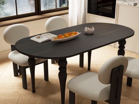 Modern Middle Ancient Dining Table and Chair Combination Modern French Dining Table and Chair