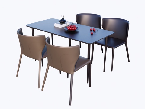 Modern simple dining table and chair combination