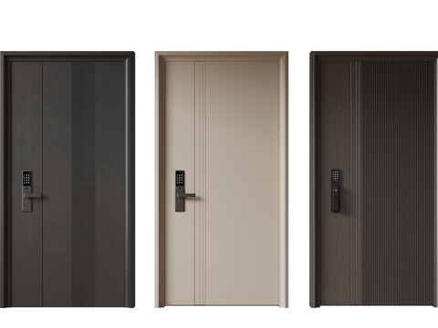 Modern Minimalist Entry Door Middle Ancient Anti-theft Door Top Single Door Sub-mother Door Password Door