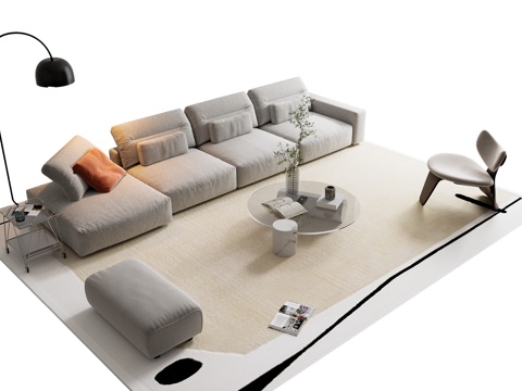 Modern sofa coffee table combination