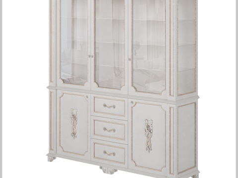 European Side Cabinet European Side Cabinet American Tea Cabinet Dining Cabinet Decorative Cabinet Display Cabinet Classical