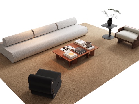 Modern sofa coffee table combination