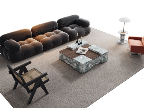 Modern sofa coffee table combination