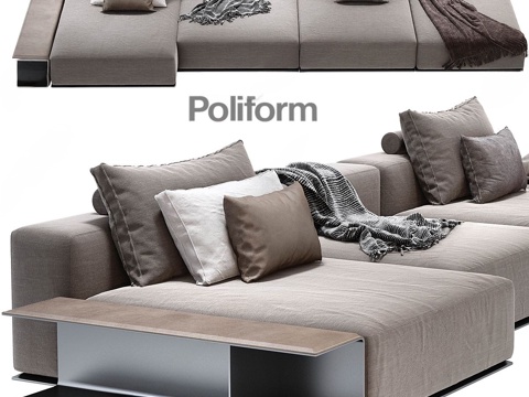 Italian Affordable Luxury Style Multiplayer Sofa