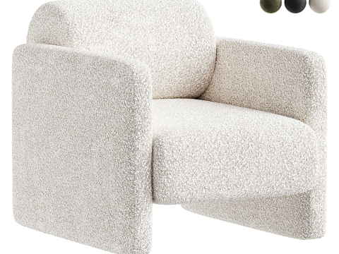 Lamb Cashmere Single Sofa Fabric Single Sofa Lamb Cashmere Chair Lamb Cashmere Casual Chair Lamb