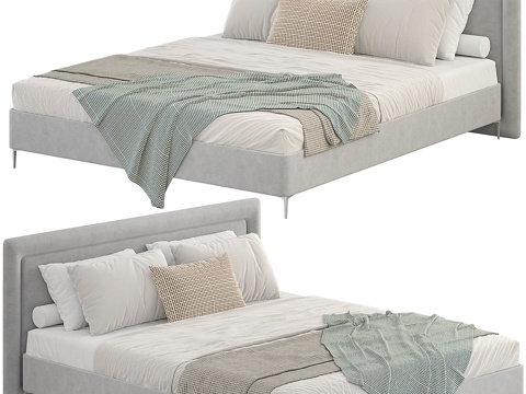 New Chinese Fiuggi Fabric Double Bed