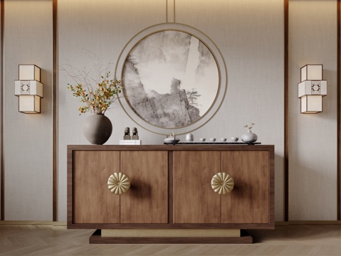 New Chinese-style Entrance Cabinet