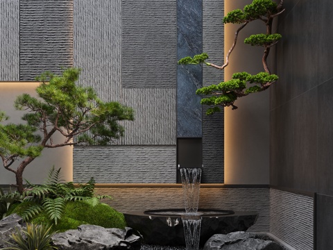 Modern Water Landscape Indoor Landscaping Water Bowl Indoor Waterscape