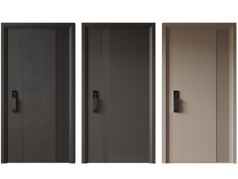 Modern Minimalist Entry Door Middle Ancient Anti-theft Door Top Single Door Sub-mother Door Password Door