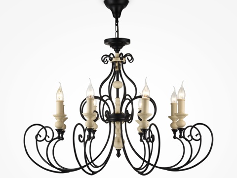 Vintage iron chandelier