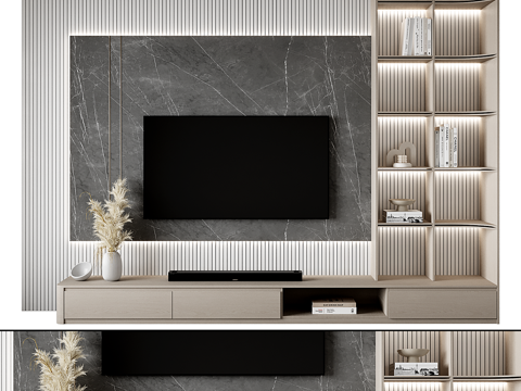 Modern Italian minimalist TV Wall