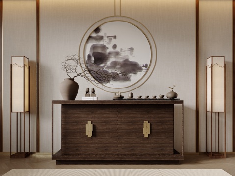 New Chinese-style Entrance Cabinet