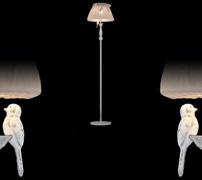 Modern floor lamp bird decoration