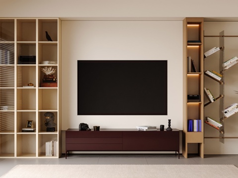 Modern Bookcase Decorative Cabinet TV Cabinet