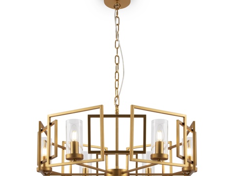 Modern Affordable Luxury Style Metal Multi-Head Chandelier