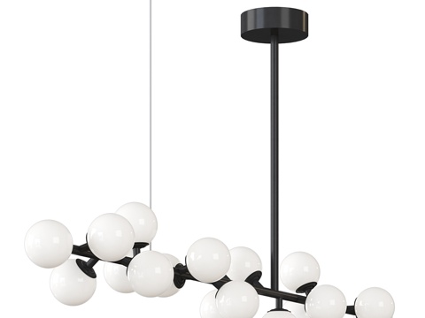 Modern Italian linear ball chandelier