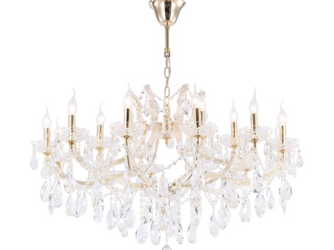 European-style crystal multi-head chandelier