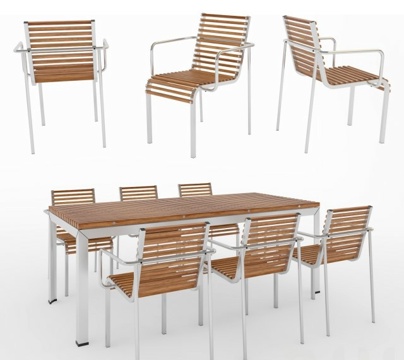 Outdoor tables and chairs