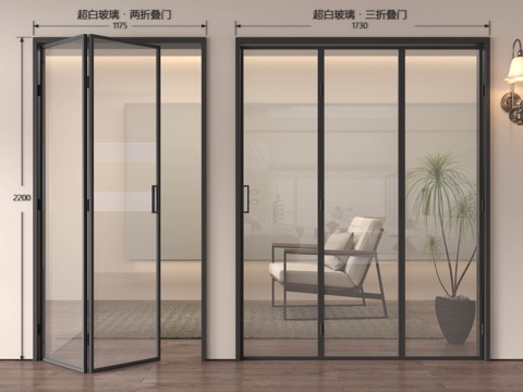 Modern Folding Door Folding Door Balcony Folding Door Glass Door Kitchen Folding Door Glass Folding