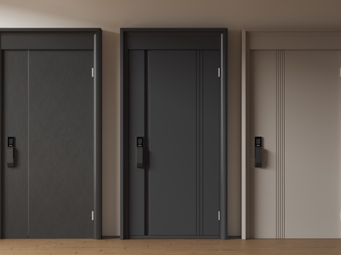 Modern Minimalist Entry Door Middle Ancient Anti-theft Door Top Single Door Sub-mother Door Password Door