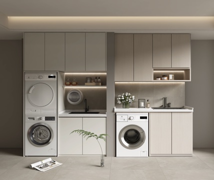 modern home balcony Laundry Cabinet SU model