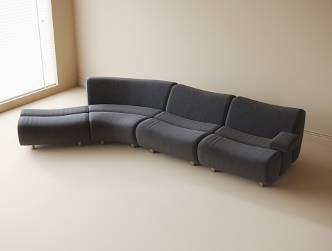 Modern Multiplayer Sofa Curved Sofa