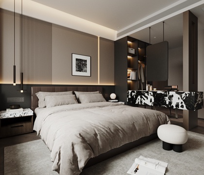 Italian Affordable Luxury Style Home Bedroom Master Bedroom