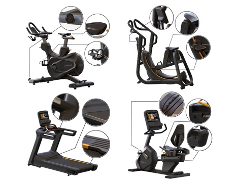 Fitness Equipment Treadmill Spinning Bicycle Gliding Elliptical Machine Fitness