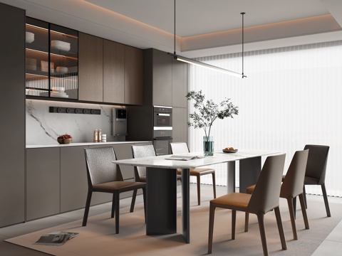 Modern Home Living&Dining Room SU Model