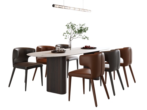 Modern Dining Table and Chair Combination