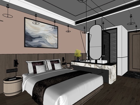 Hotel Room Big Bed Room Double Bed Room Standard Room Bathtub Room