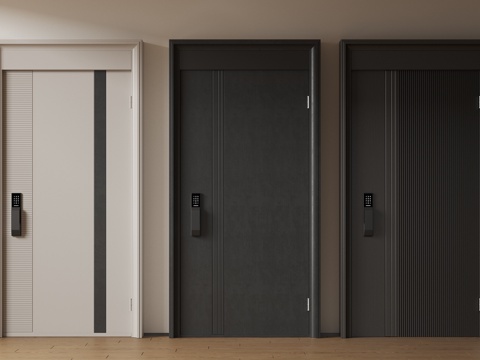 Modern Minimalist Entry Door Middle Ancient Anti-theft Door Top Single Door Sub-mother Door Password Door