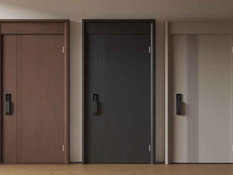 Modern Minimalist Entry Door Middle Ancient Anti-theft Door Top Single Door Sub-mother Door Password Door