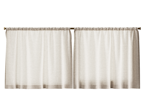 New Chinese Short Curtain Shower Curtain