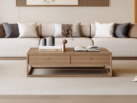 New Chinese Sofa Coffee Table Combination