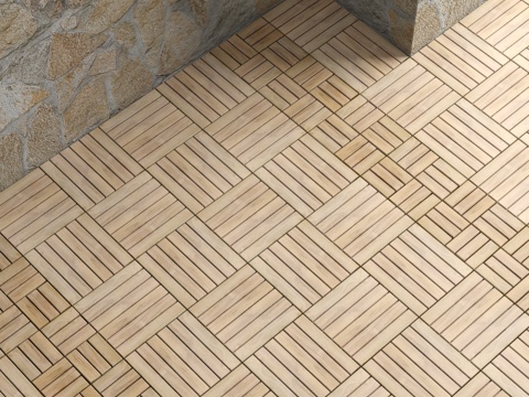 Quiet wind wood floor solid wood floor tile wood grain tile art floor decoration wood floor courtyard wood