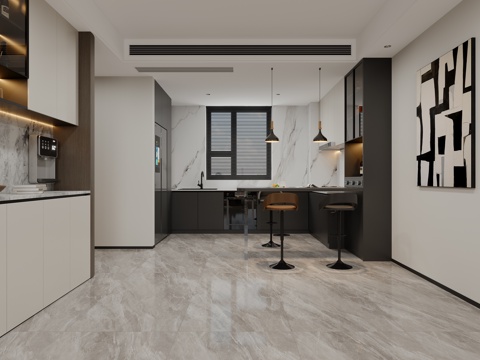 Modern Italian Affordable Luxury Style Style Open Kitchen