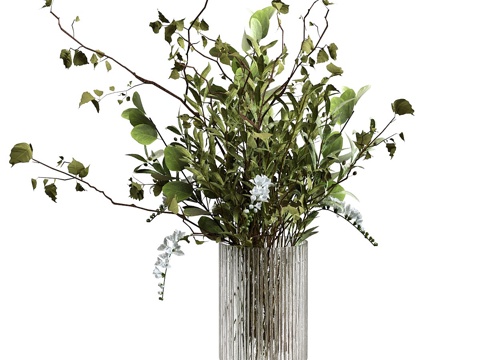 Modern glass vase floral art